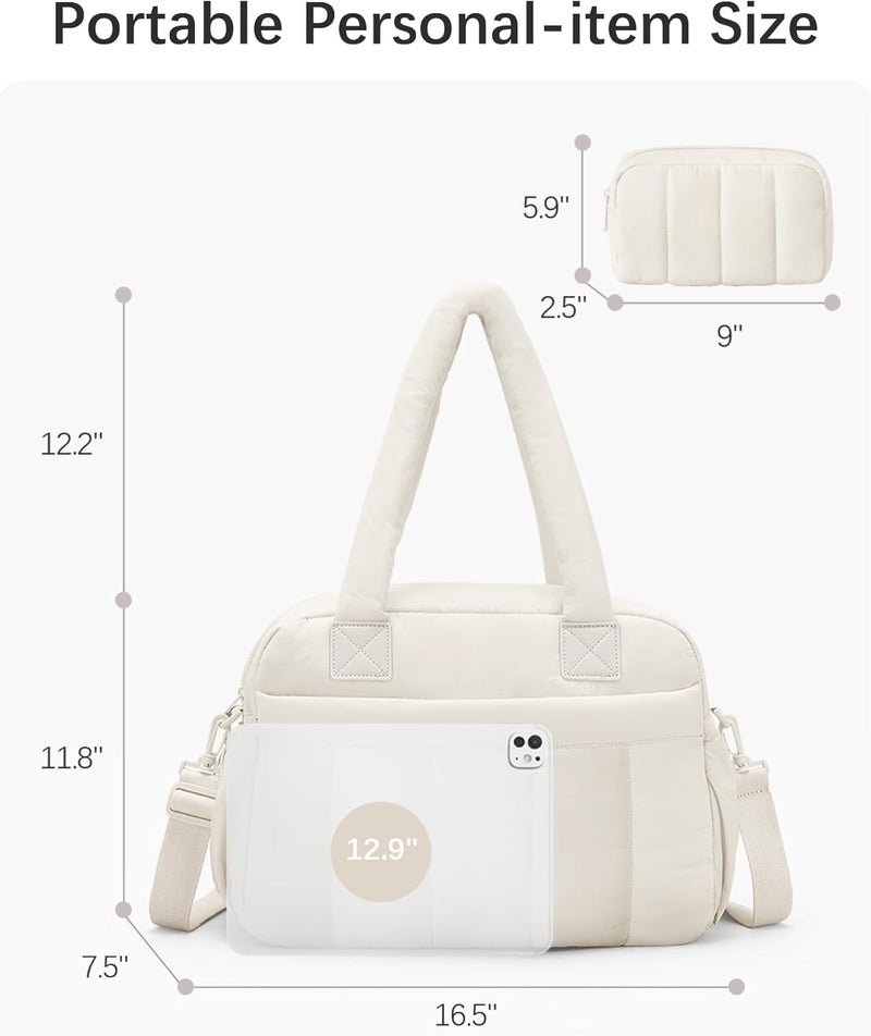 oscaurt Gym Bag for Women Lightweight Duffle Bag for Travel with Toiletry Pouch Water Resistant Carry On Weekender Overnight Duffel - Image 3
